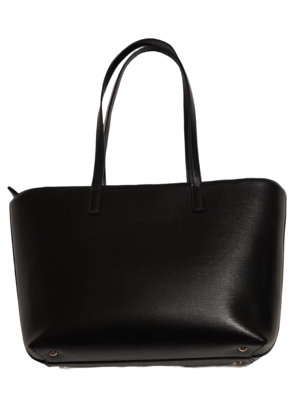 DKNY Bryant Saffiano Cow Leather Medium Tote Bag Black Gold Hardware EUC - Picture 6 of 17